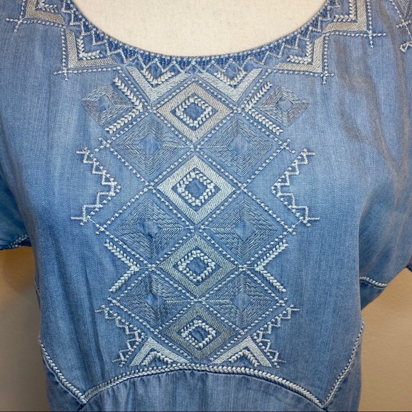 ANTHROPOLOGIE Holding Horses Chambray Dress - Picture 3 of 8